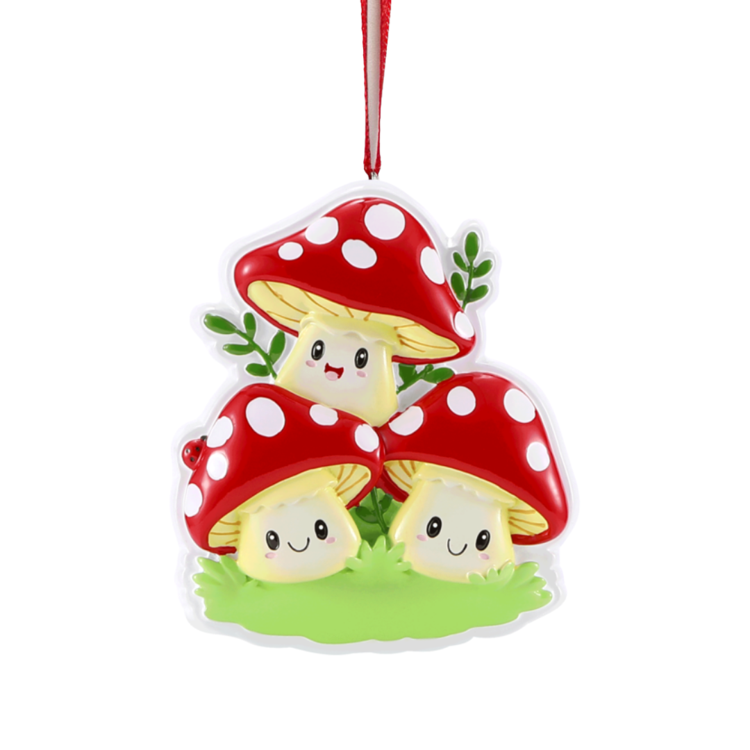 Mushroom Family of 3 Ornament