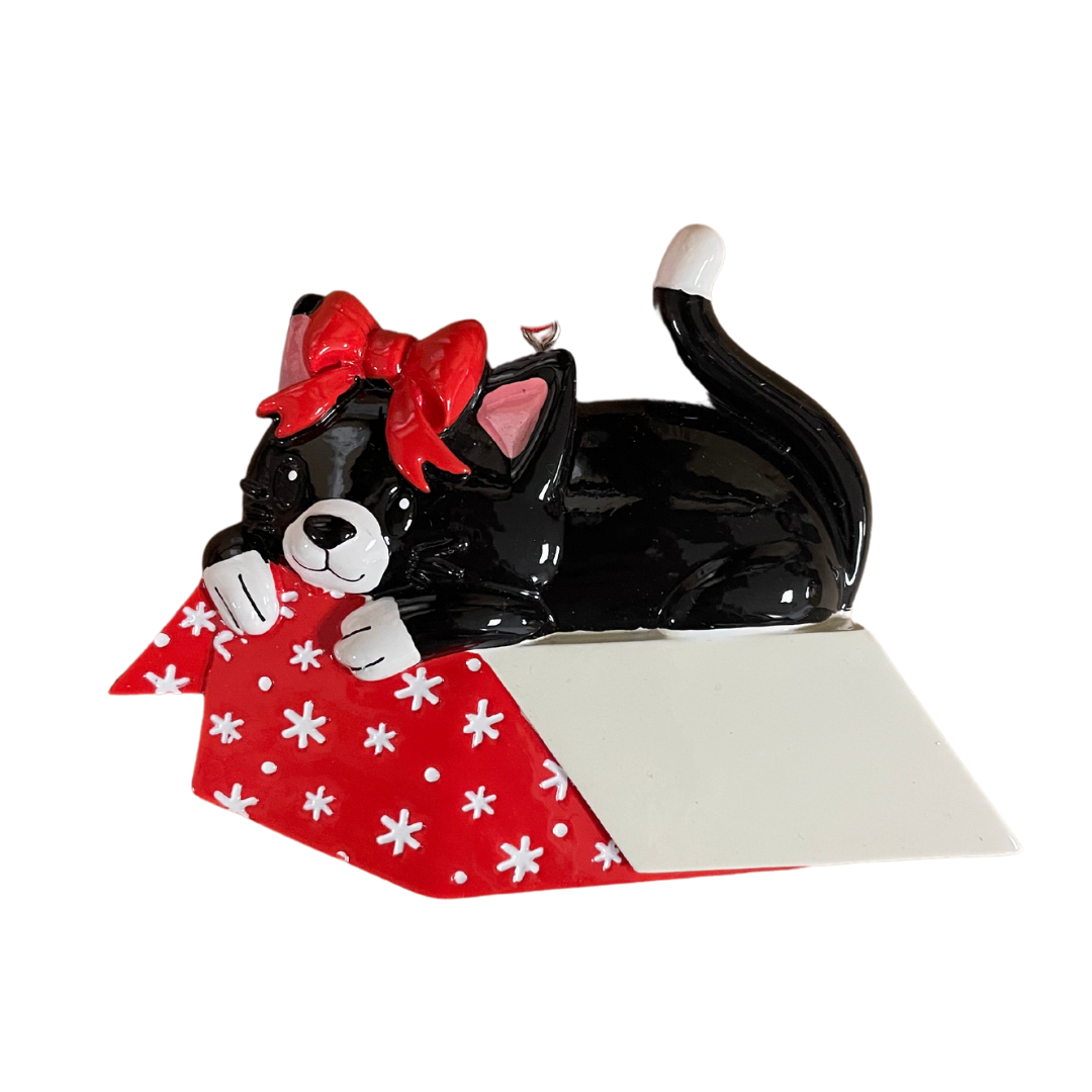 Cat in Giftbox Ornament