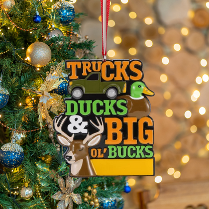 Truck, Ducks and Bucks Ornament