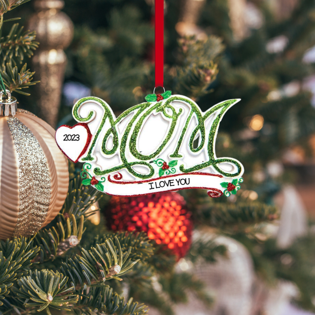 #1 Mom Ornament - Personalized by Santa