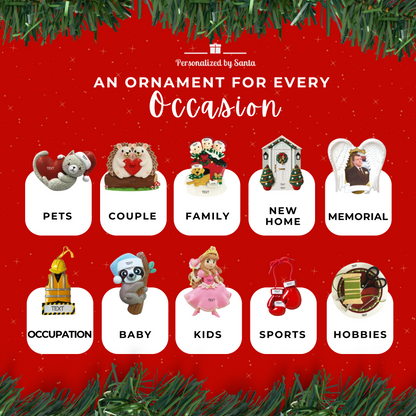 Mr & Mrs Claus family of 8 Ornament