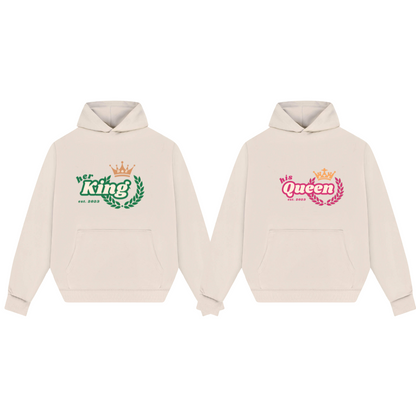 Her King and His Queen Couple Hoodie