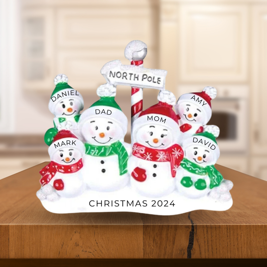 North Pole Family of 6 - Table Topper Stand Decoration