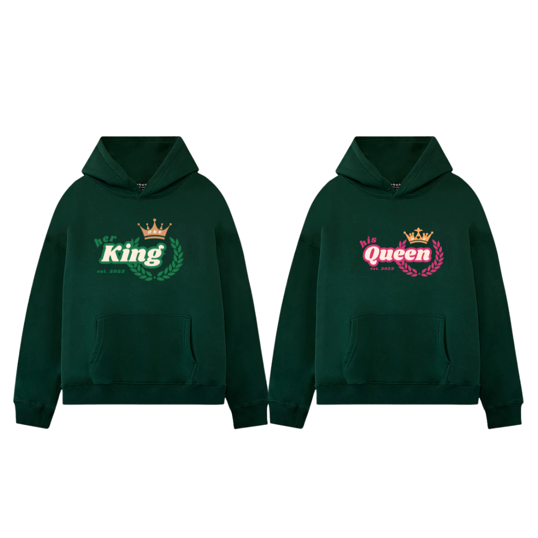 Her King and His Queen Couple Hoodie