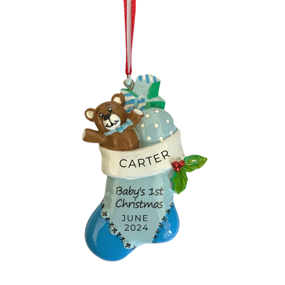 Baby’s Boy's first Xmas toy stocking