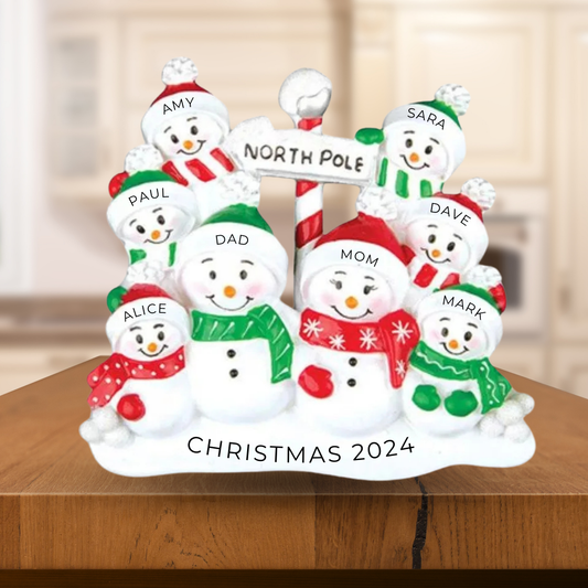 North Pole Family of 8 - Table Topper Stand Decoration