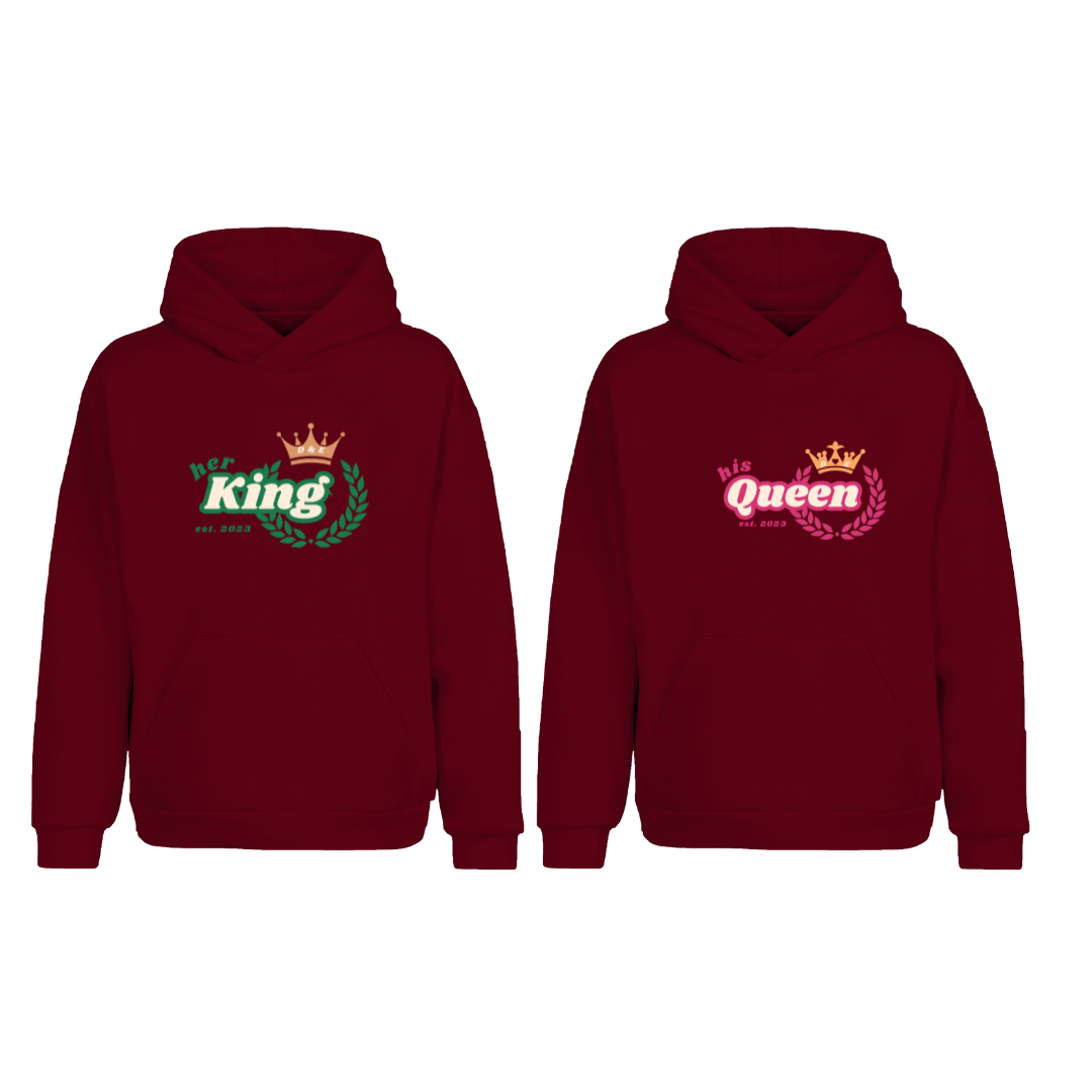 Her King and His Queen Couple Hoodie