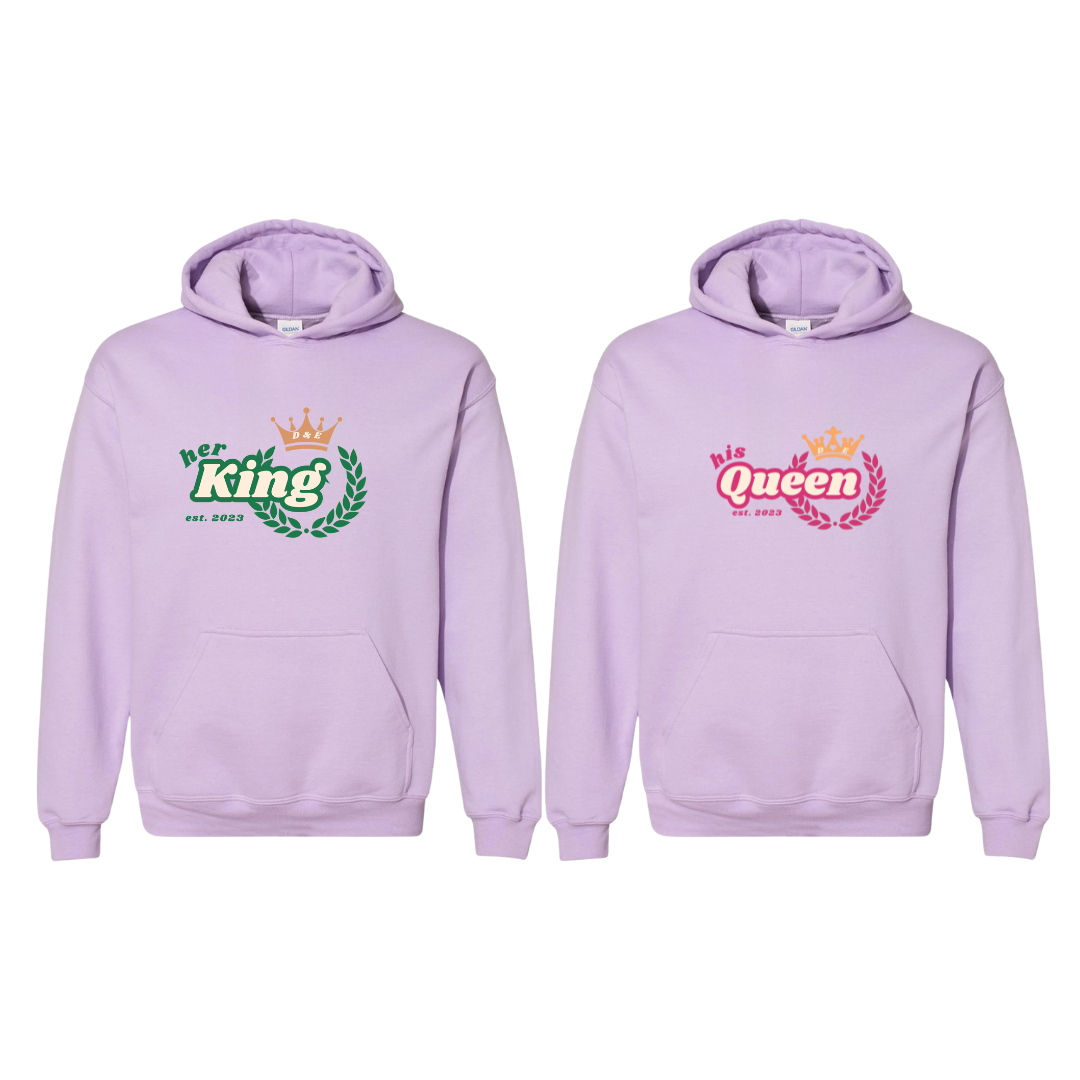 Her King and His Queen Couple Hoodie