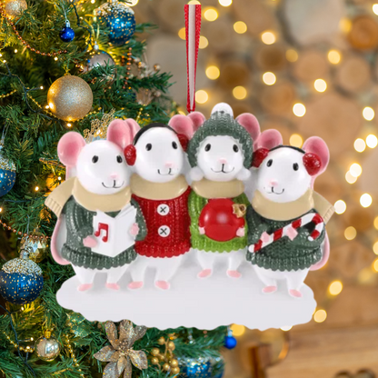 Mouse Family of 4 Ornament