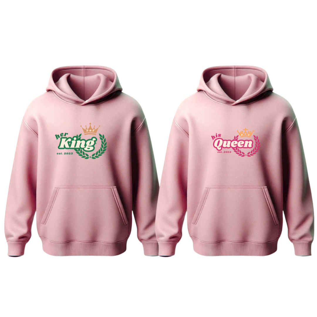 Her King and His Queen Couple Hoodie