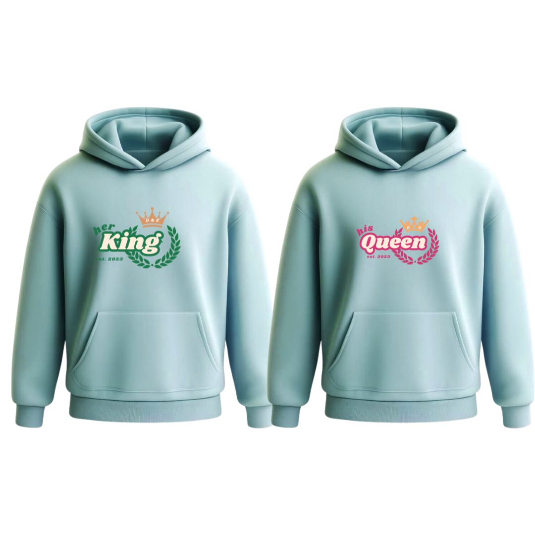 Her King and His Queen Couple Hoodie