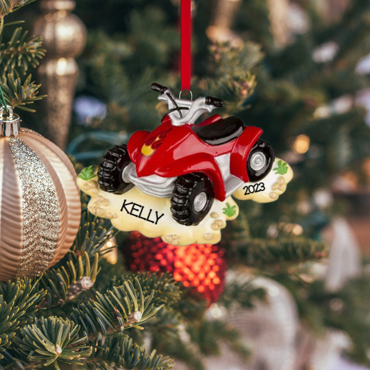 Personalized ATV Ornament, custom holiday gift