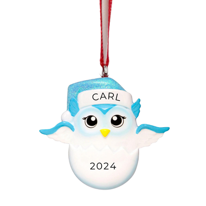 Personalized Baby Chick Ornament, custom holiday gift