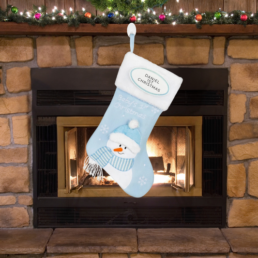 Personalized Baby's First Christmas Stocking - Custom Holiday Gift