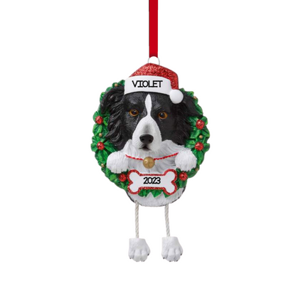 Personalized Border Collie Dog Ornament - Custom Holiday Gift