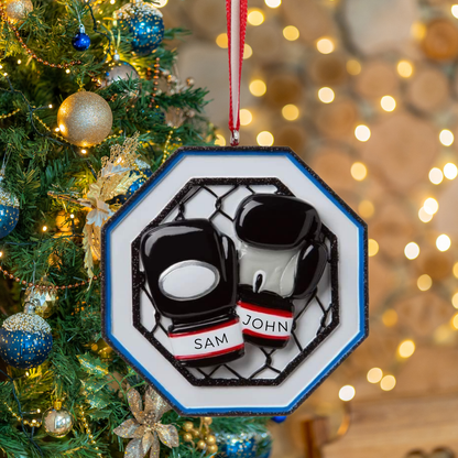 Personalized Boxing Gloves Ornament - Custom Holiday Gift