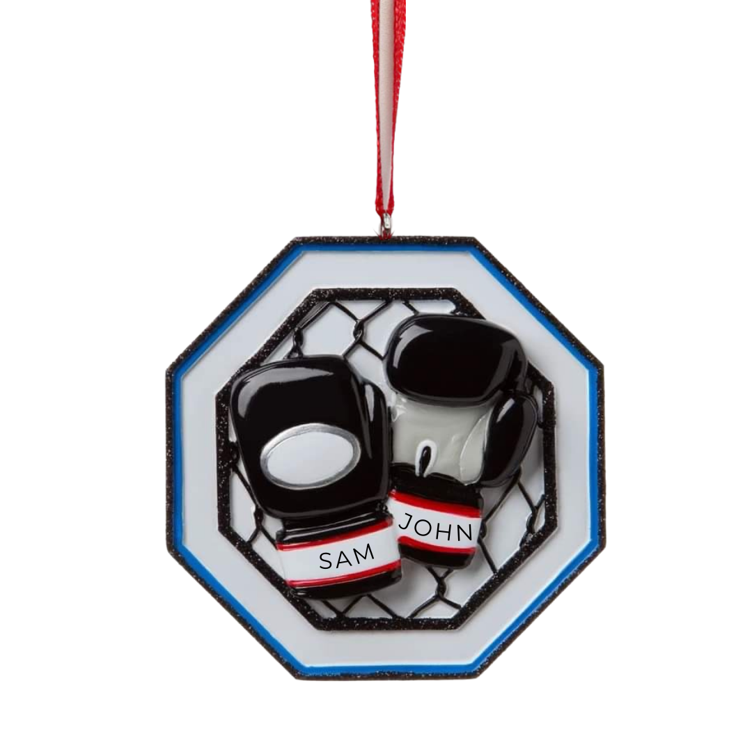 Personalized Boxing Gloves Ornament - Custom Holiday Gift