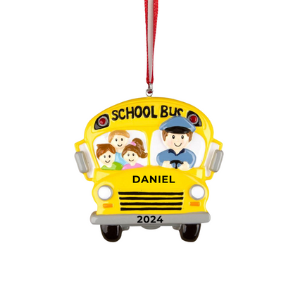 Personalized Bus Driver Ornament - Custom Holiday Gift