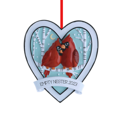 Personalized Cardinal Couple Ornament - Custom Holiday Gift