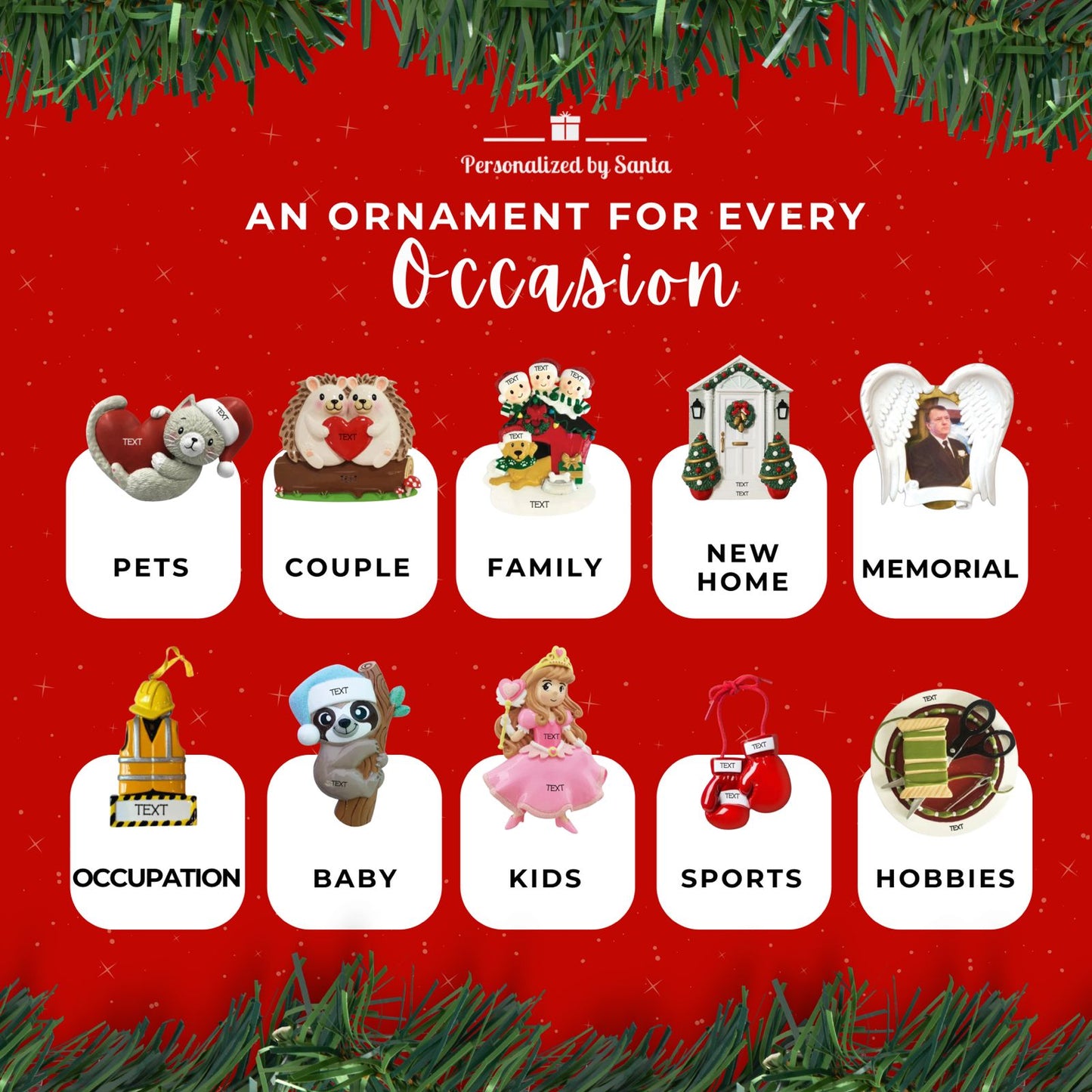 Grandchildren with Six Hearts Ornament