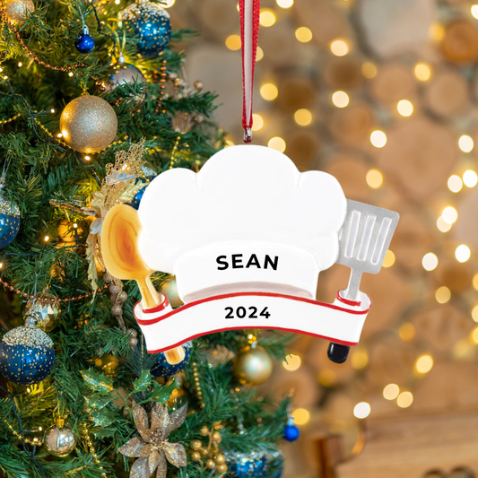 Personalized Chef Ornament - Custom Holiday Gift