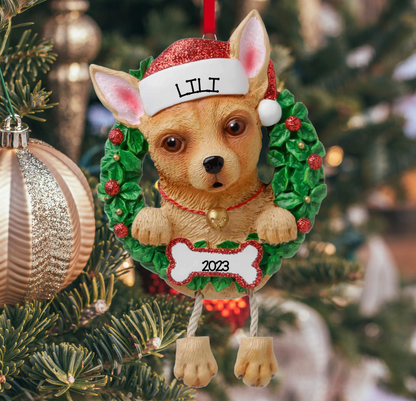 Personalized Chihuahua Christmas Ornament - Custom Holiday Gift