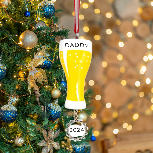 Personalized Craft Beer Ornament - Custom Holiday Gift