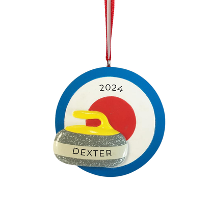 Personalized Curling Ornament - Custom Holiday Gift