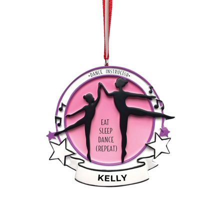 Personalized Dance Instructor Ornament - Custom Holiday Gift