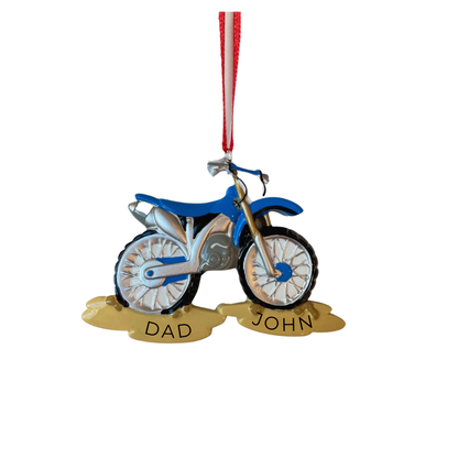 Personalized Dirt Bike Ornament - Custom Holiday Gift