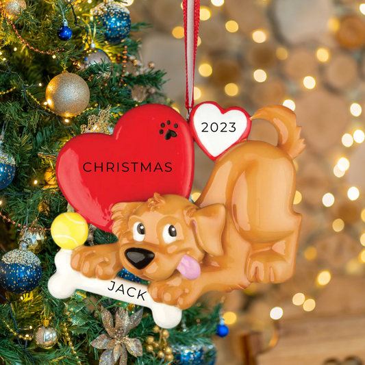 Personalized Dog Lover Personalized Christmas Ornament - Custom Holiday Gift