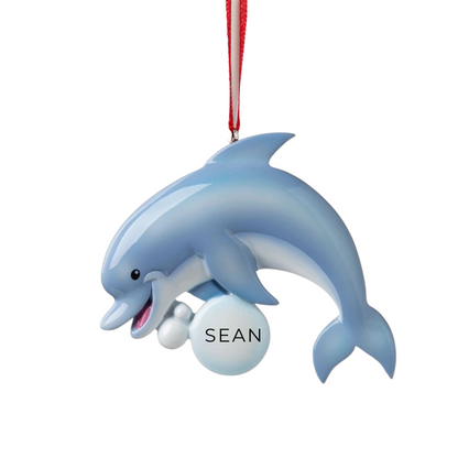 Personalized Dolphin Ornament - Custom Holiday Gift