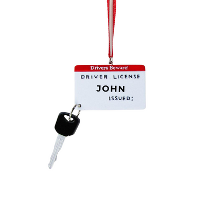 Personalized Driver's License Ornament.- Custom Holiday Gift