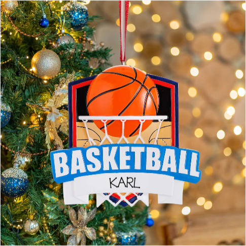 Personalized Elite Basketball Ornament - Custom Holiday Gift