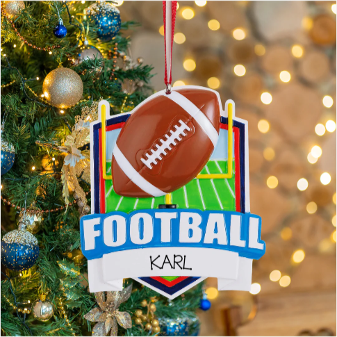 Personalized Elite Football Ornament - Custom Holiday Gift