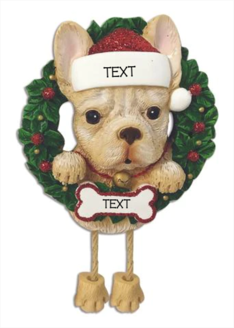 FRENCH Bulldog Dog Ornament