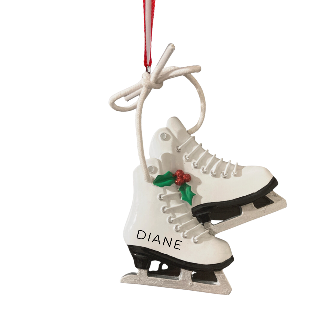 Personalized Figure Skates Ornament - Custom Holiday Gift