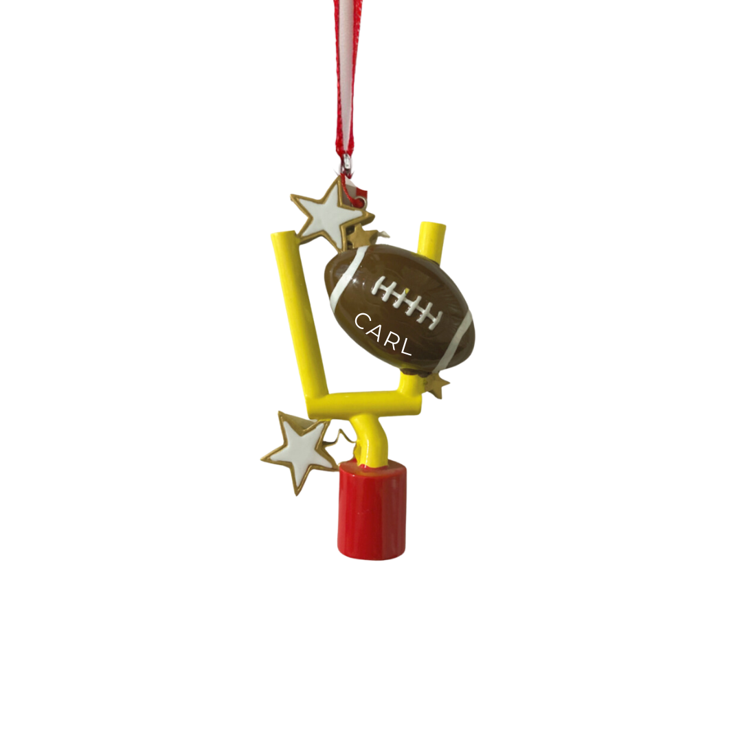 Personalized Football Ornament - Custom Holiday Gift