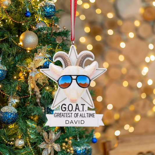 Personalized G.O.A.T Ornament - Custom Holiday Gift