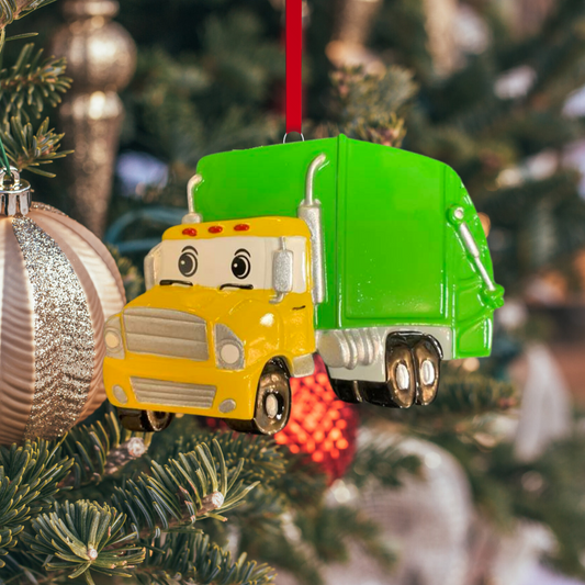 Personalized Garbage Truck Ornament - Custom Holiday Gift