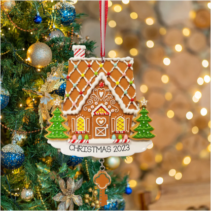 Personalized Gingerbread house Ornament - Custom Holiday Gift