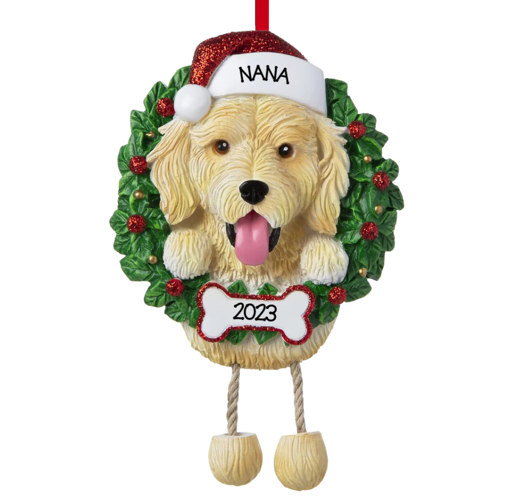 Mini goldendoodle christmas ornament hotsell