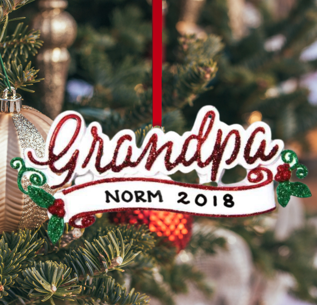 Personalized Grandpa Ornament - Custom Holiday Gift