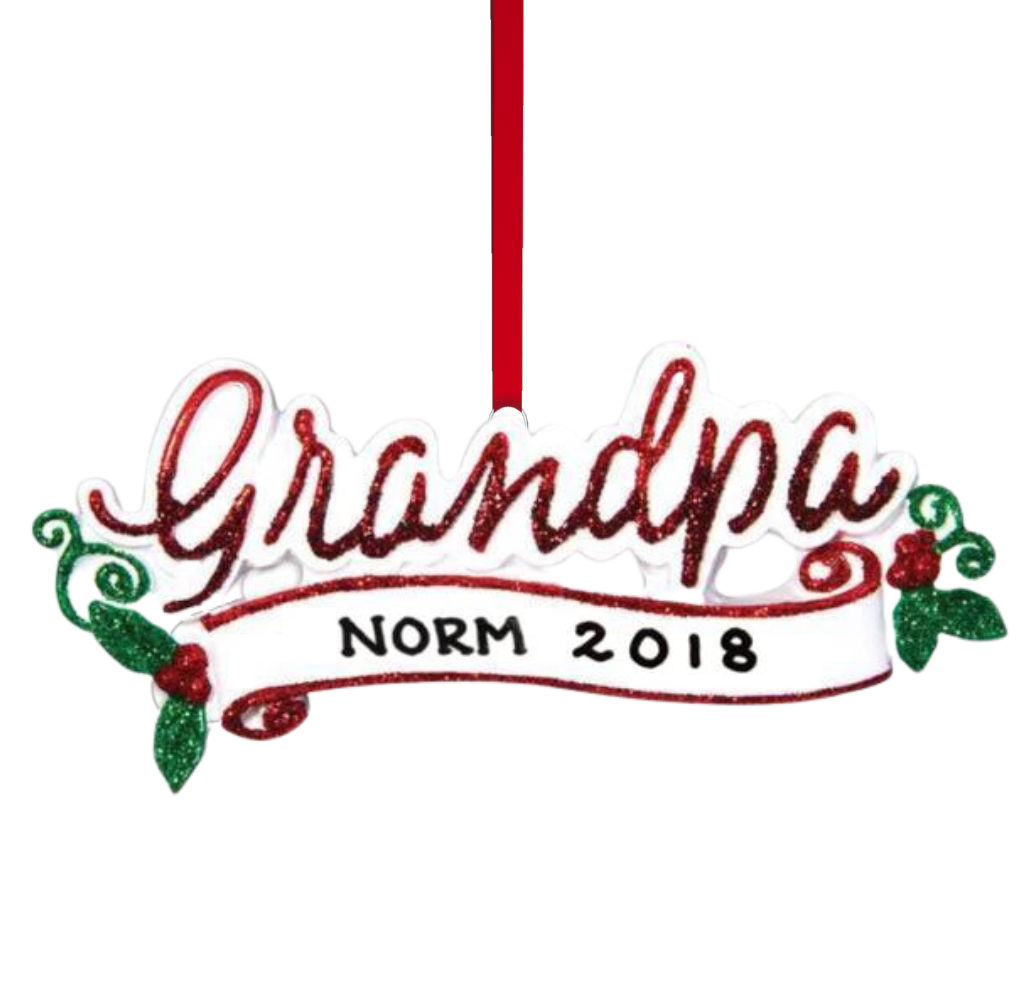 Personalized Grandpa Ornament - Custom Holiday Gift