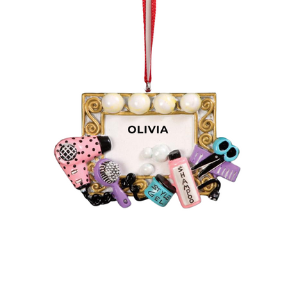 Personalized Hair Stylist Ornament - Custom Holiday Gift