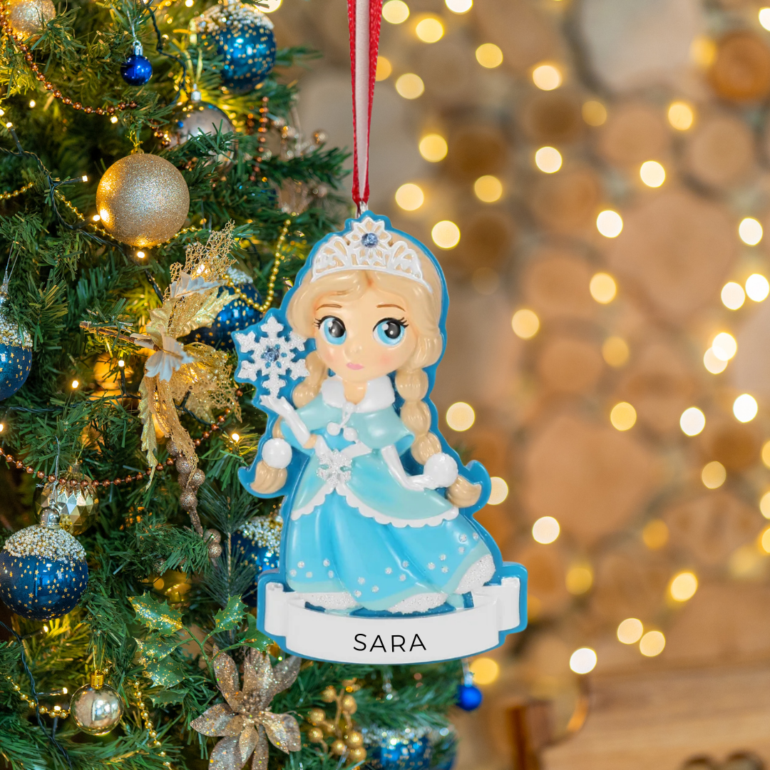 Personalized Ice Princess Ornament - Custom Holiday Gift