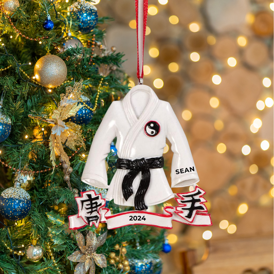 Personalized Karate Jacket Ornament - Custom Holiday Gift