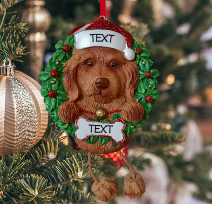 Personalized Labra Doodle Dog Ornament - Custom Holiday Gift