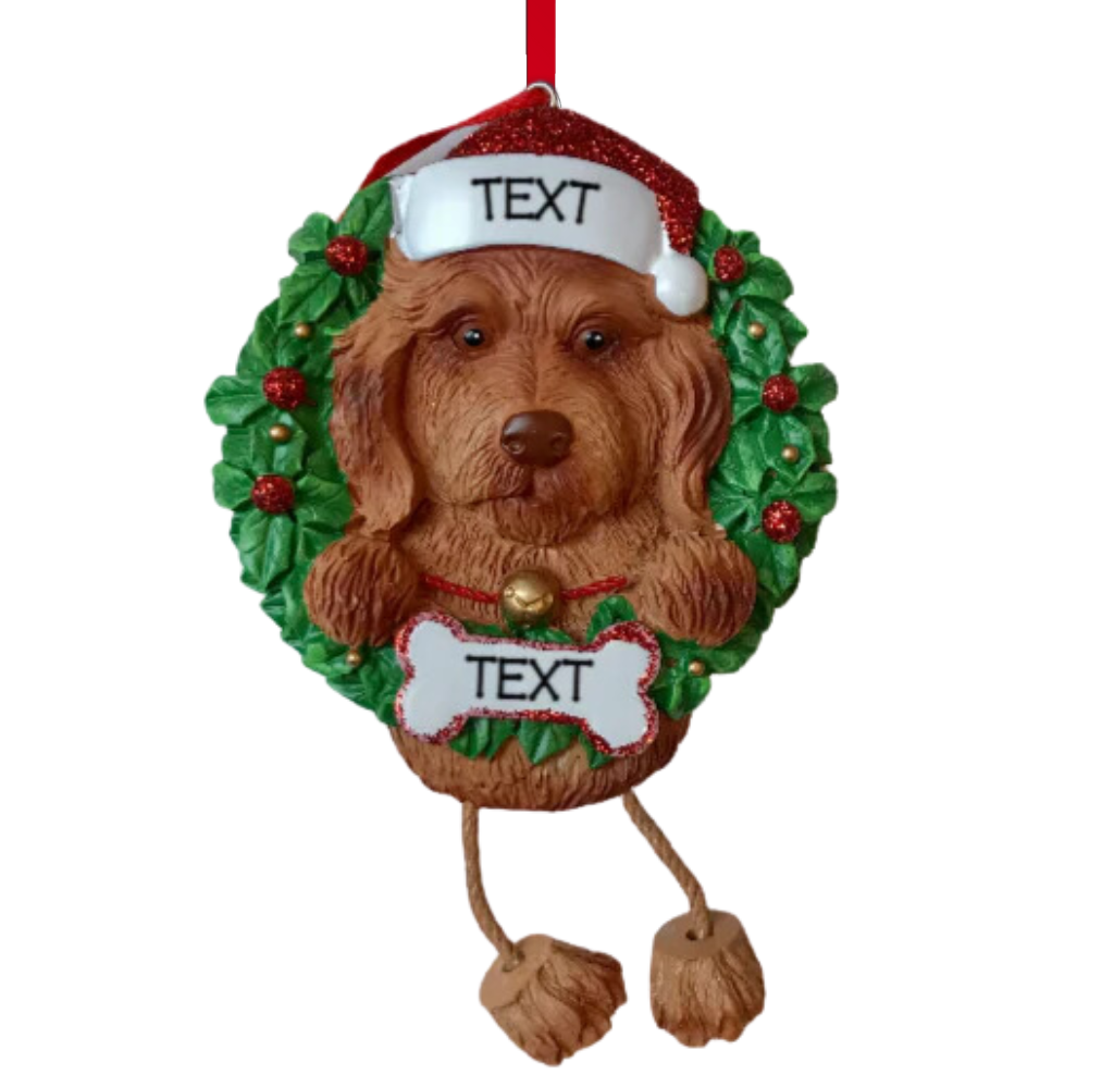 Personalized Labra Doodle Dog Ornament - Custom Holiday Gift