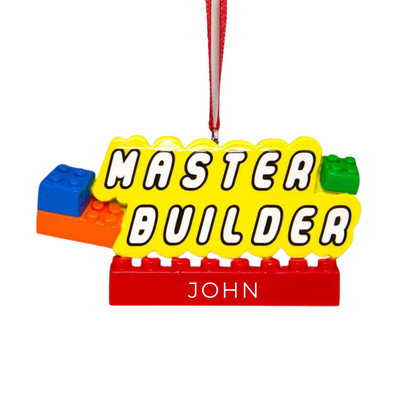 Personalized Master Builder Ornament - Custom Holiday Gift